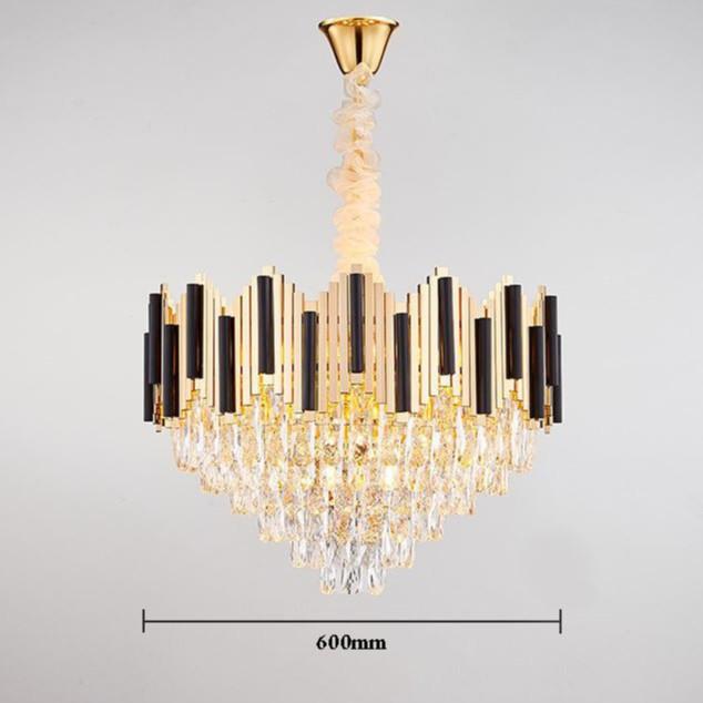 Đèn thả mâm HISRO pha lê loại tròn sang trọng trang trí nhà cửa hiện đại - .