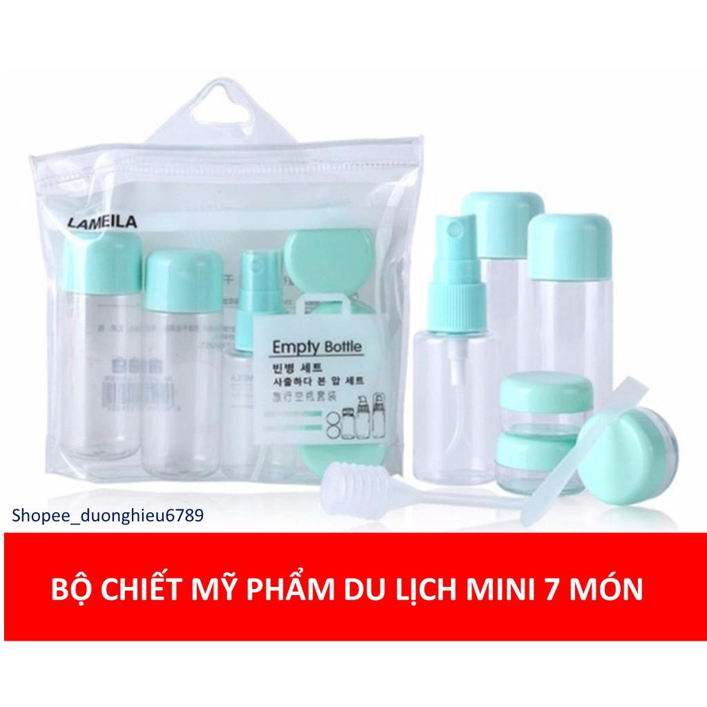 Bộ Chiết Mỹ Phẩm 7 Món Mini Tiện Lợi Khi Đi Du Lịch