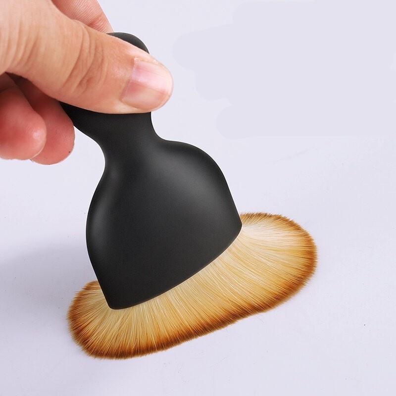 Chổi quét mini đầu cong sợi lông mềm dùng vệ sinh nội thất ô tô/ bảng điều khiển/ cửa thoát khí