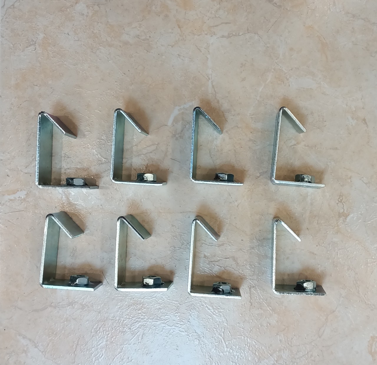 set 50 móc xà gồ chữ C treo tyren 6,8,10,12 móc treo ty chữ C