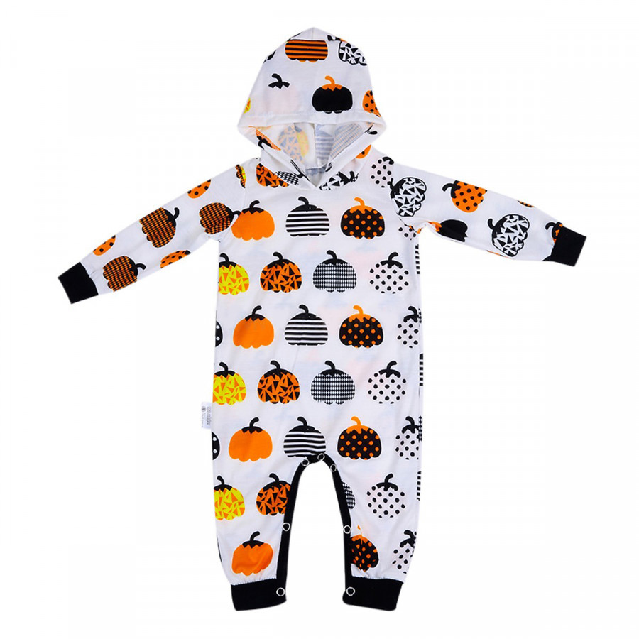 Bộ Bodysuit Dài Liền Nón Bí Đỏ  Mihababy FULLBDS_PUMPKIN