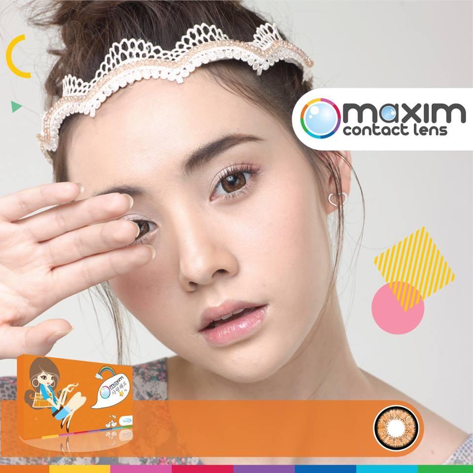 Kính áp tròng 3 tháng Maxim Colors màu nâu Choco Brown giãn 14.5mm