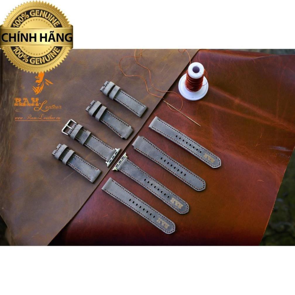 DÂY ĐỒNG HỒ DA BÒ XÁM QUÂN PHỤC ĐỨC - RAM 1939 CHÍNH HÃNG