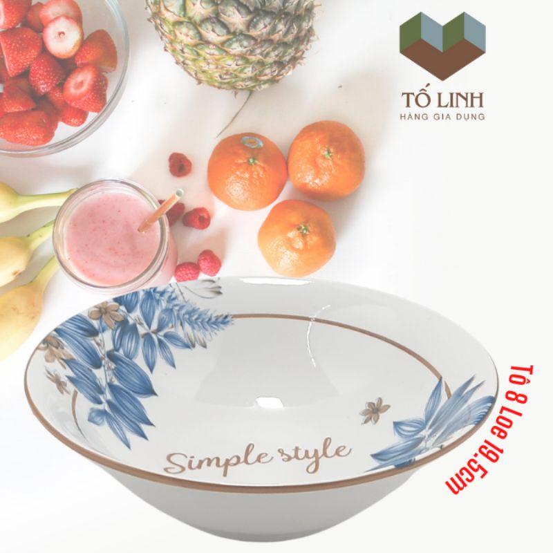 Tô 8 loe sứ cao cấp Style 19.5cm,,tô loe sứ cao cấp 19.5cm Style