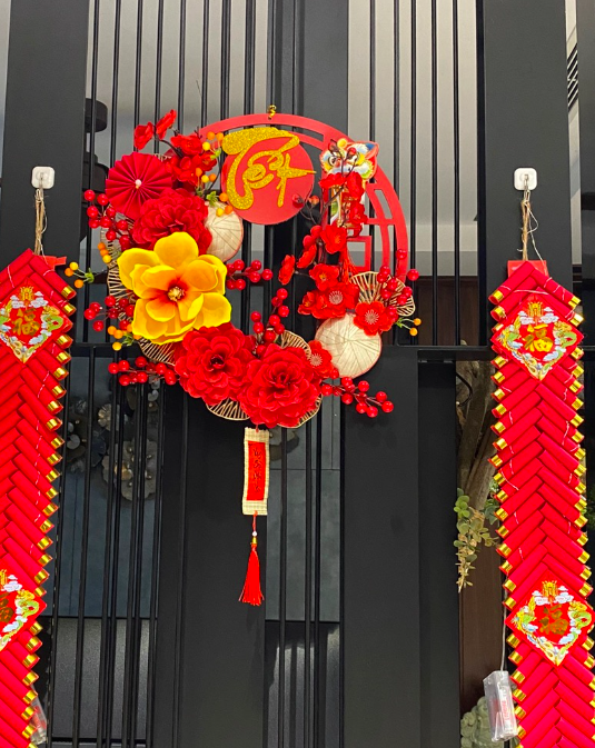 Mẹt hoa giả treo trang trí - đường kính 35 đến 45 cm - hoàn thiện y hình - Cây giả, hoa lụa Decor trang trí nhà cửa - Vòng số 7
