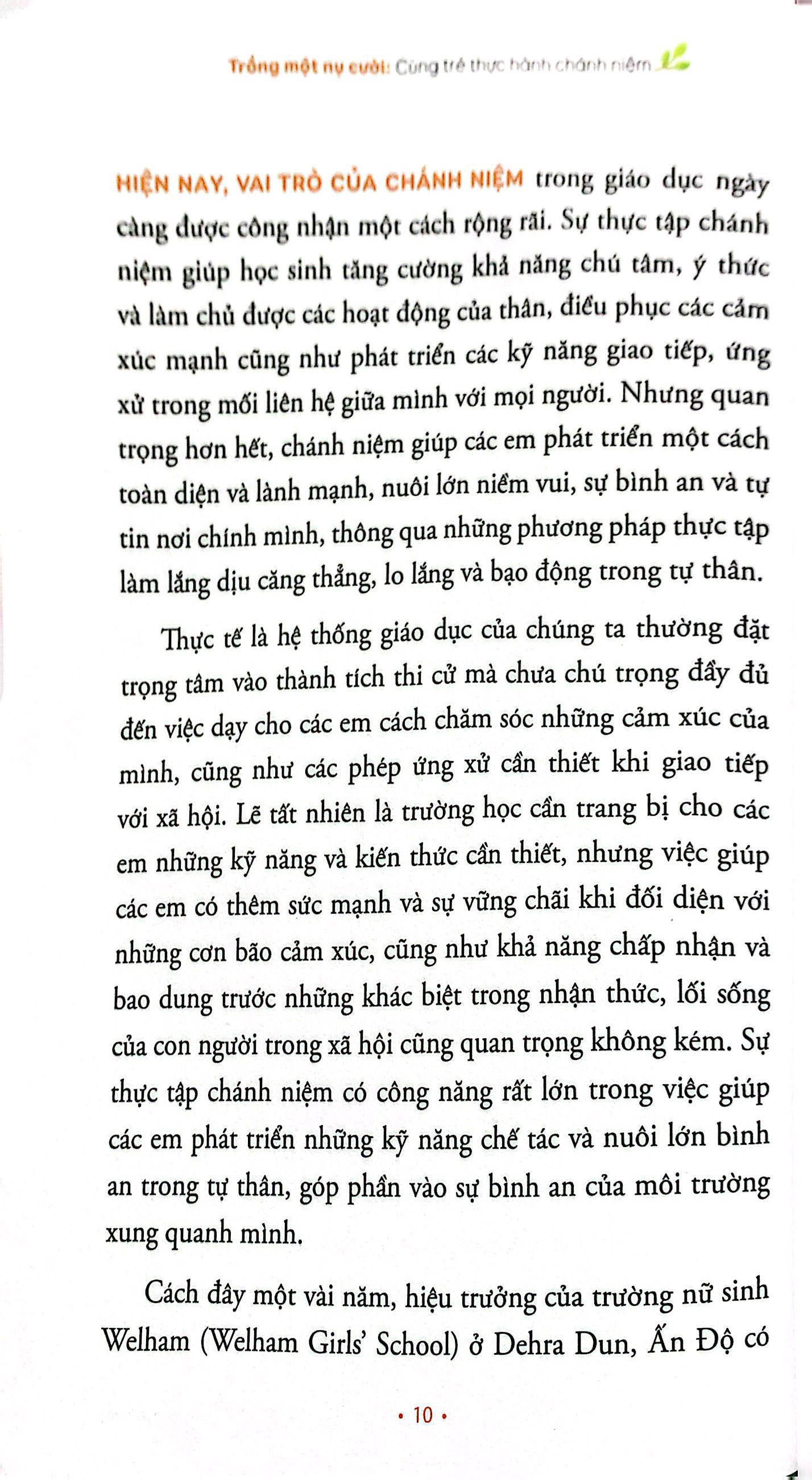 Trồng Một Nụ Cười - Cùng Trẻ Thực Hành Chánh Niệm