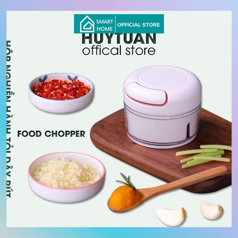 Dụng cụ xay tỏi, ớt, gừng, hành khô - nghiền thực phẩm dây rút mini FOOD CHOPPER