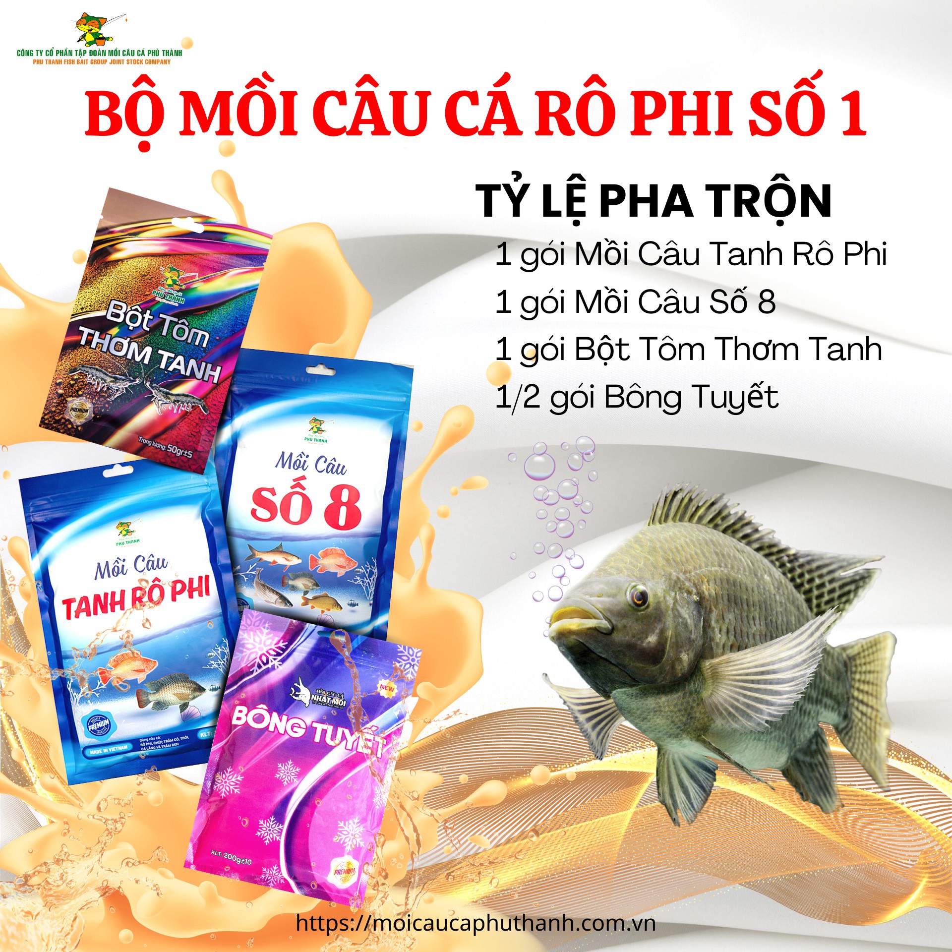 Bộ Mồi Câu Cá Rô Phi Số 1