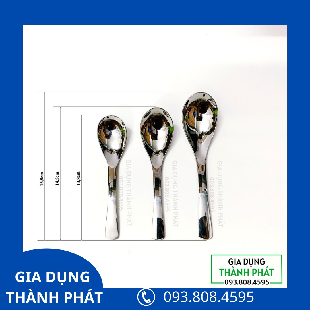 SET 5 MUỖNG CANH INOX SÁNG BÓNG CAO CẤP