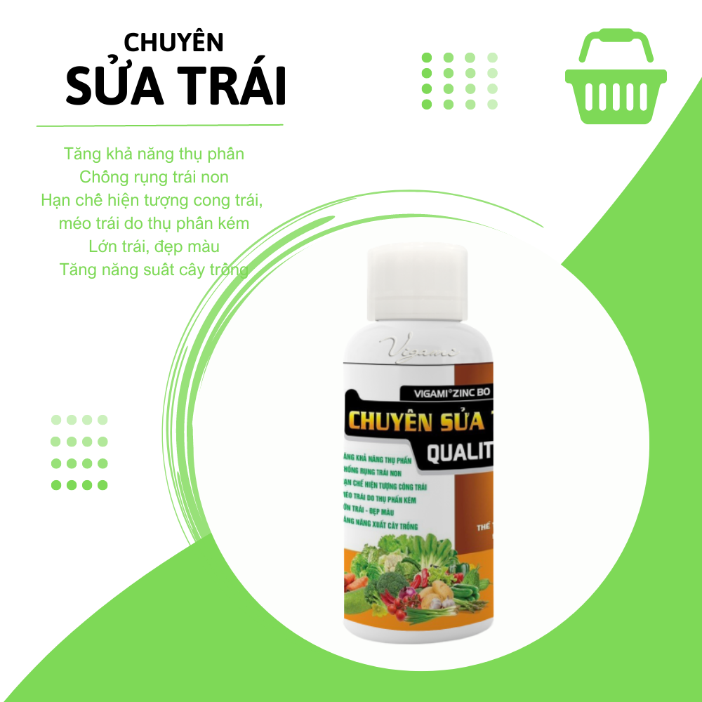 Phân bón VIGAMI ZINC BO chuyên sửa trái 500ML