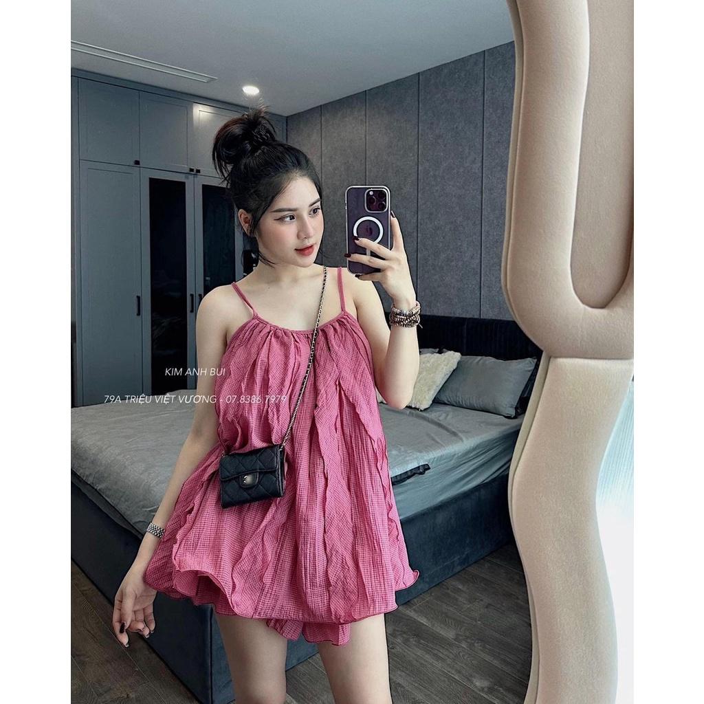 SET ĐI CHƠI, SET 2 MÓN ÁO BÈO 2S DÁNG PHỒNG XÒE PHỐI QUẦN ĐÙI CỰC XINH