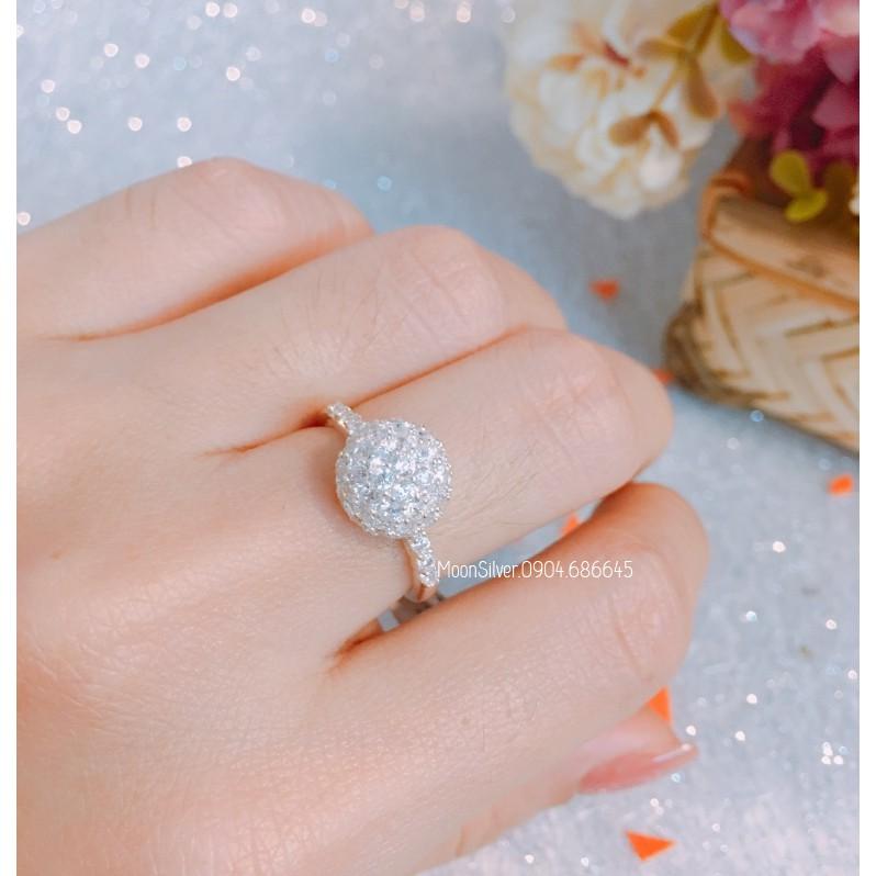 Nhẫn bạc cầu pha lê