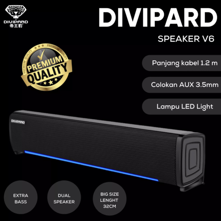 Loa máy tính Soundbar Mini Divipard V6 - Hàng nhập khẩu