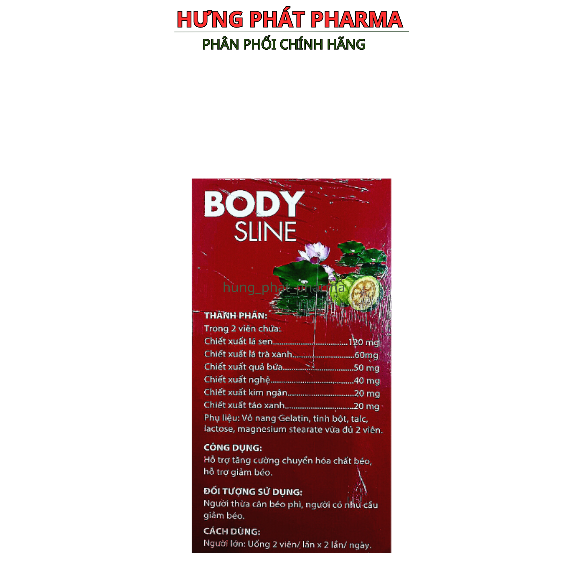 Viên uống Body sline chuyển hóa chất béo – Lọ 30 viên