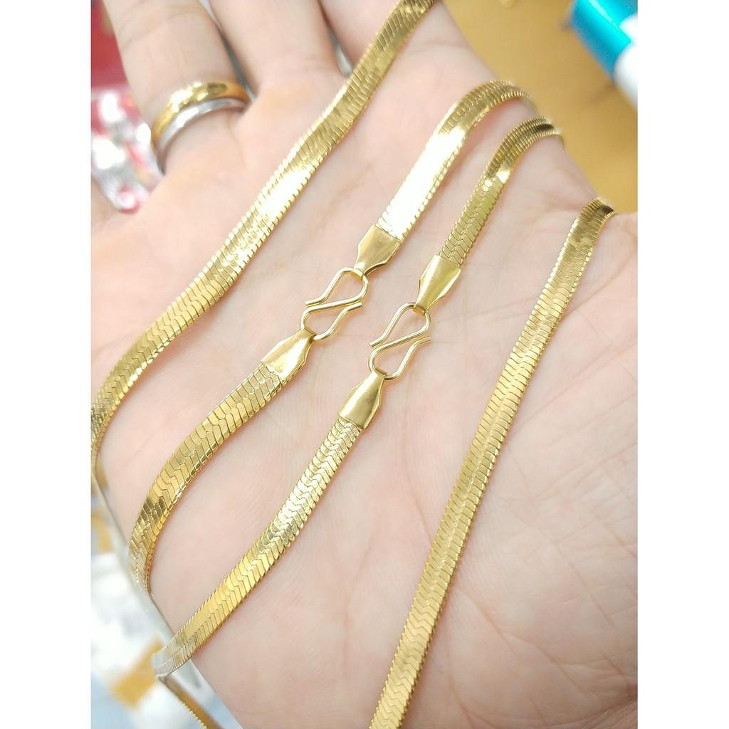 Dây Chuyền Dập Khít Bản 4MM Hàng Quốc Tế Cao Cấp- Dùng lâu dài tắm rửa thoải mái không đen