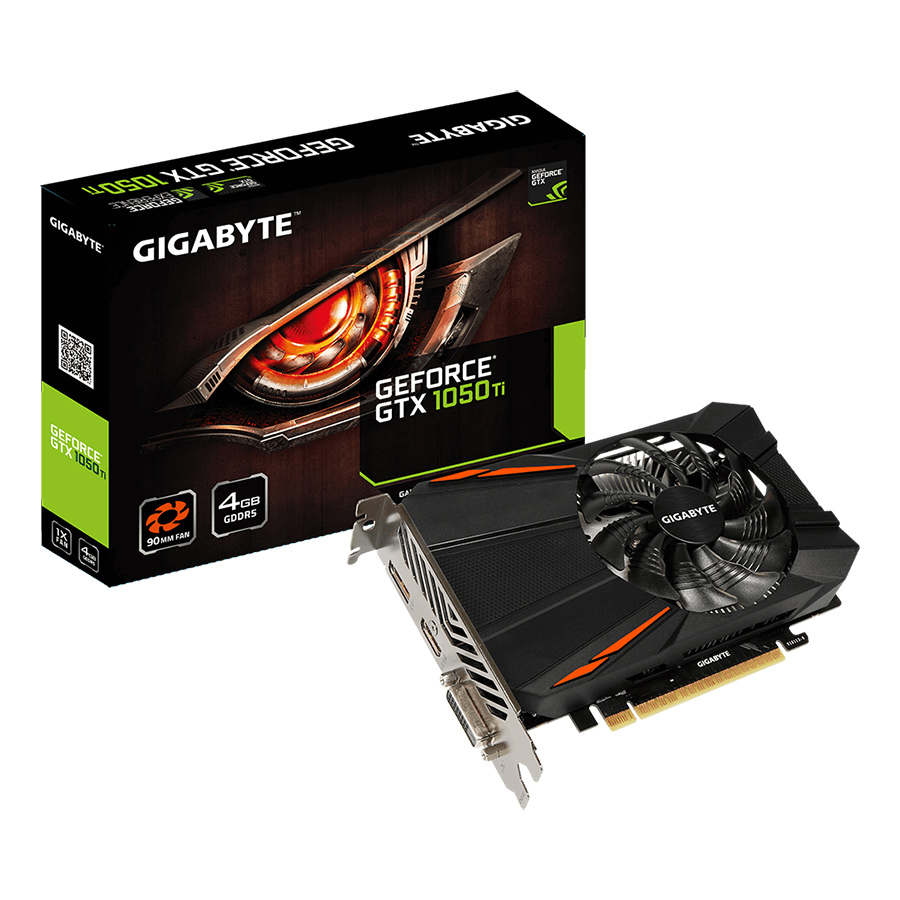 VGA Gigabyte GTX1050TI 4G GDDR5 1 Fan (GV-N105TD5-4GD) - Hàng chính hãng