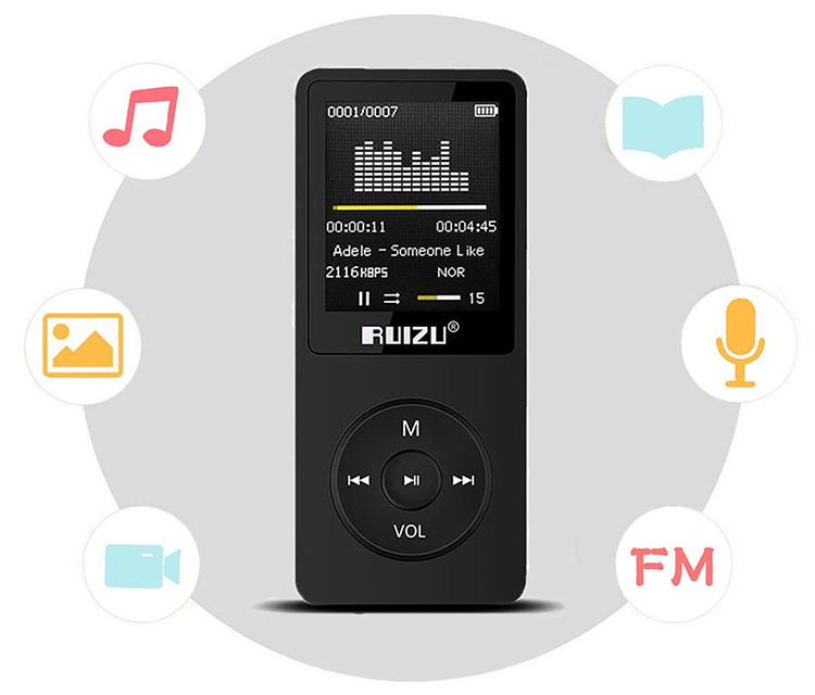 Máy Nghe Nhạc MP3 Ruizu X02 8GB - Hàng Nhập Khẩu