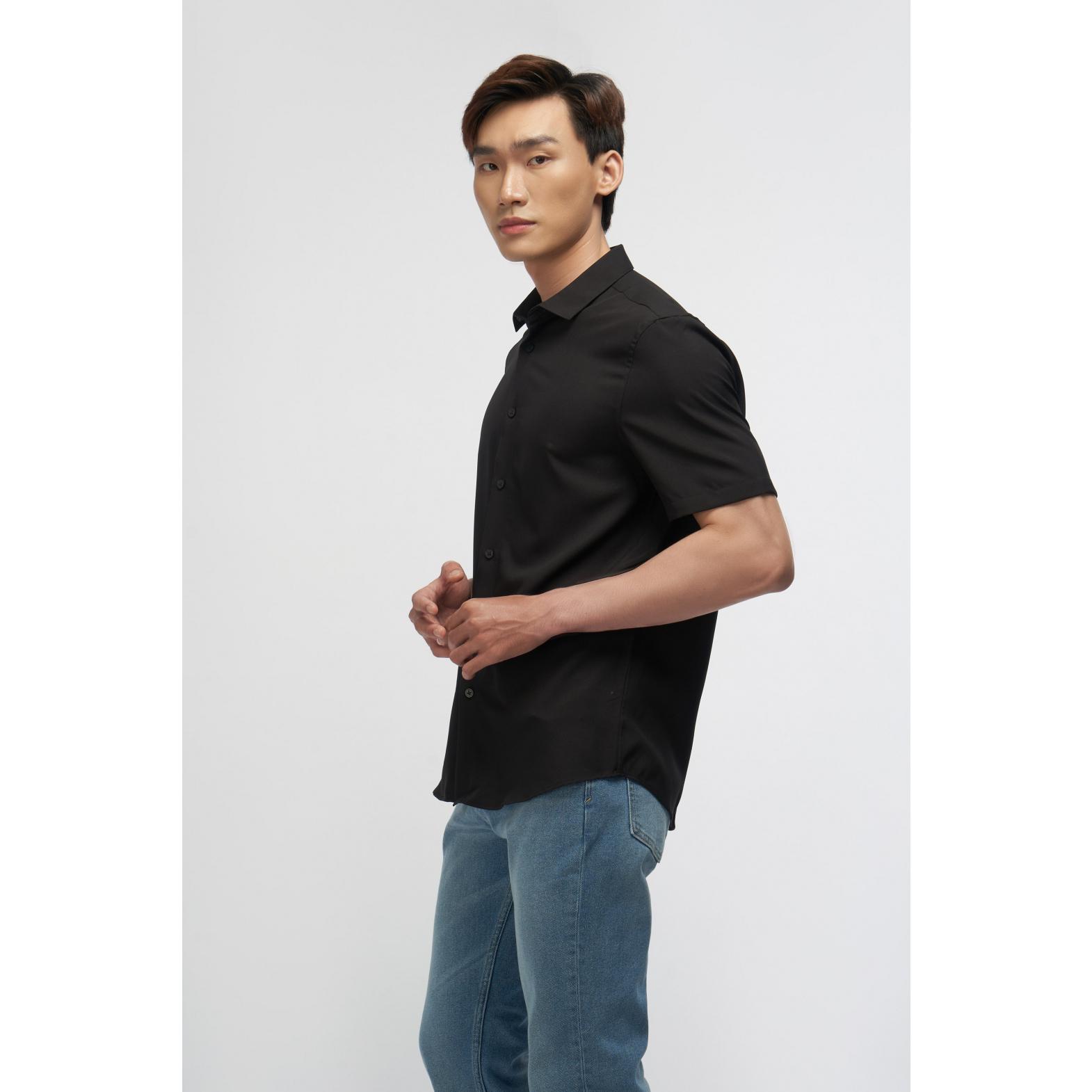 Áo Sơ Mi Tay Ngắn Nam Sợi Coffee Form Fitted - 10S22SHS010CR1 | LASTORE MENSWEAR