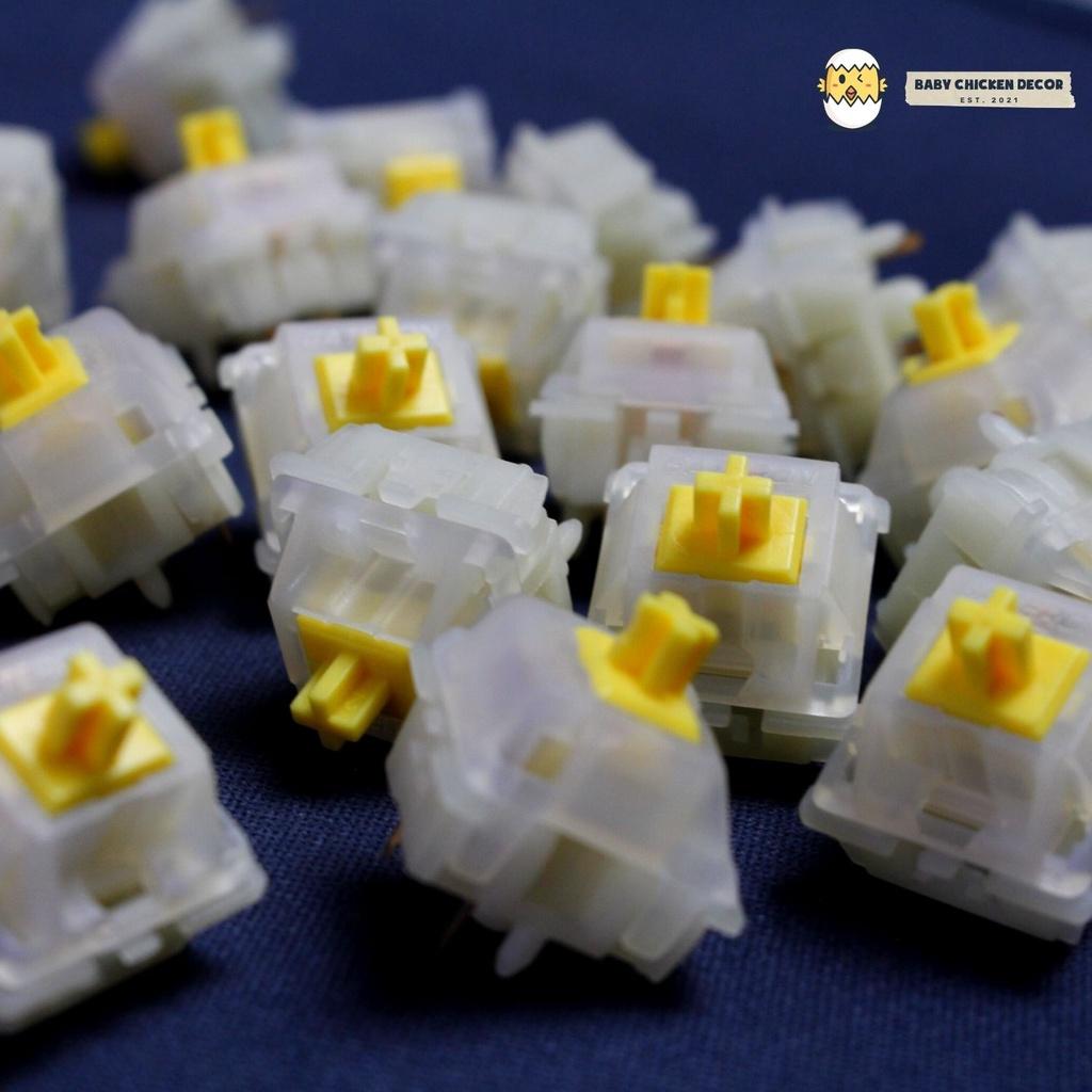 Switch bàn phím cơ Gateron Milky Yellow Pro (5 pin or 5 chân) - Hàng Chính Hãng