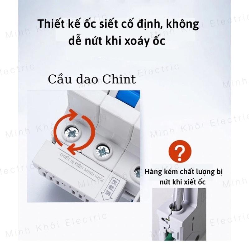 Aptomat CHINT MCB NXB-63, cầu dao chint 1P,2P,3P các loại, aptomat tép Dòng Cắt 6kA