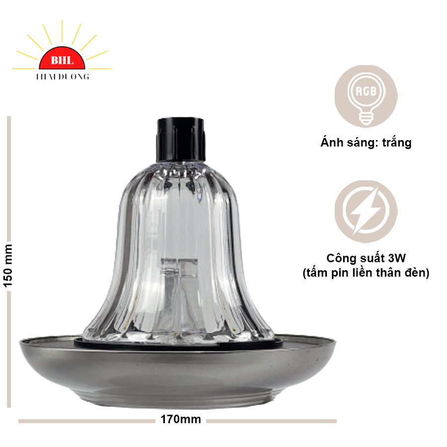 Đèn Năng Lượng Led Sân Vườn 3W - Siêu Sáng