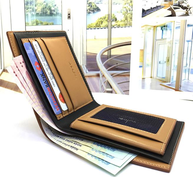 Ví , bóp da nam cao cấp có hộp và túi làm quà tặng