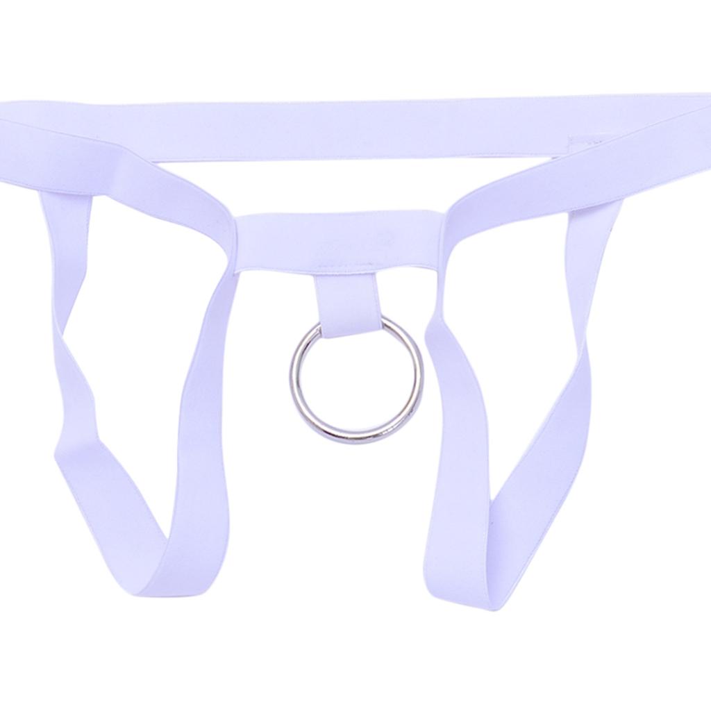 2Pcs Mens G-string Underwear Hollow Ring Pouch Jockstrap Thong Briefs