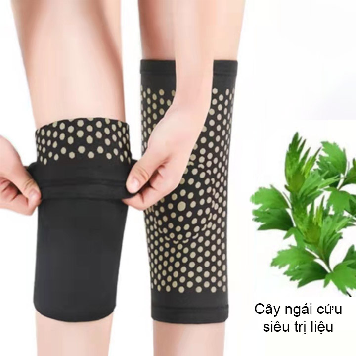 Đôi bó gối ngải cứu, bảo vệ, làm nóng và giảm đau khớp (Loại ngắn 30cm)