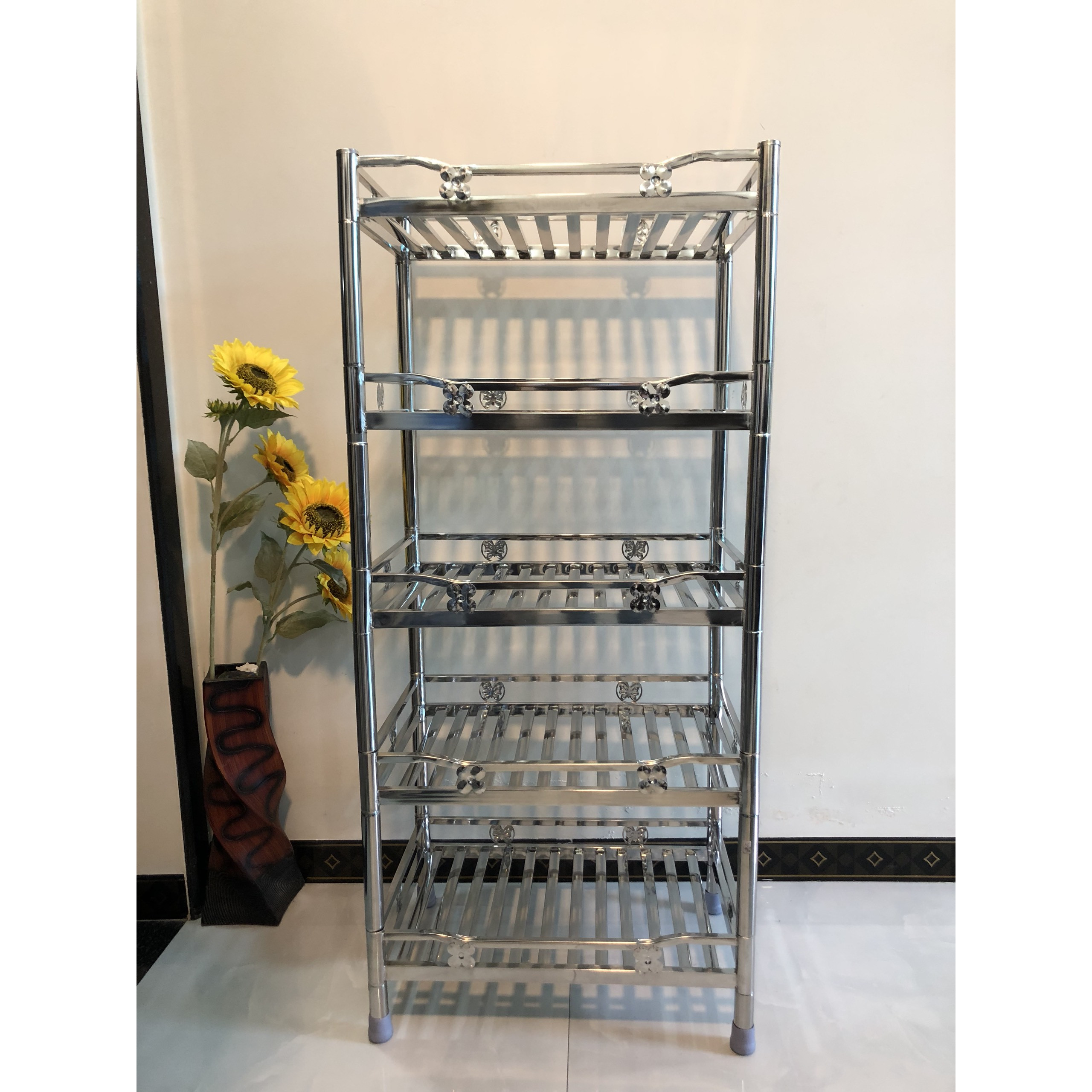 Hình ảnh KỆ INOX NHÀ BẾP, KỆ INOX ĐỂ XOONG NỒI, CHÉN BÁT 5 TẦNG  VIMOS