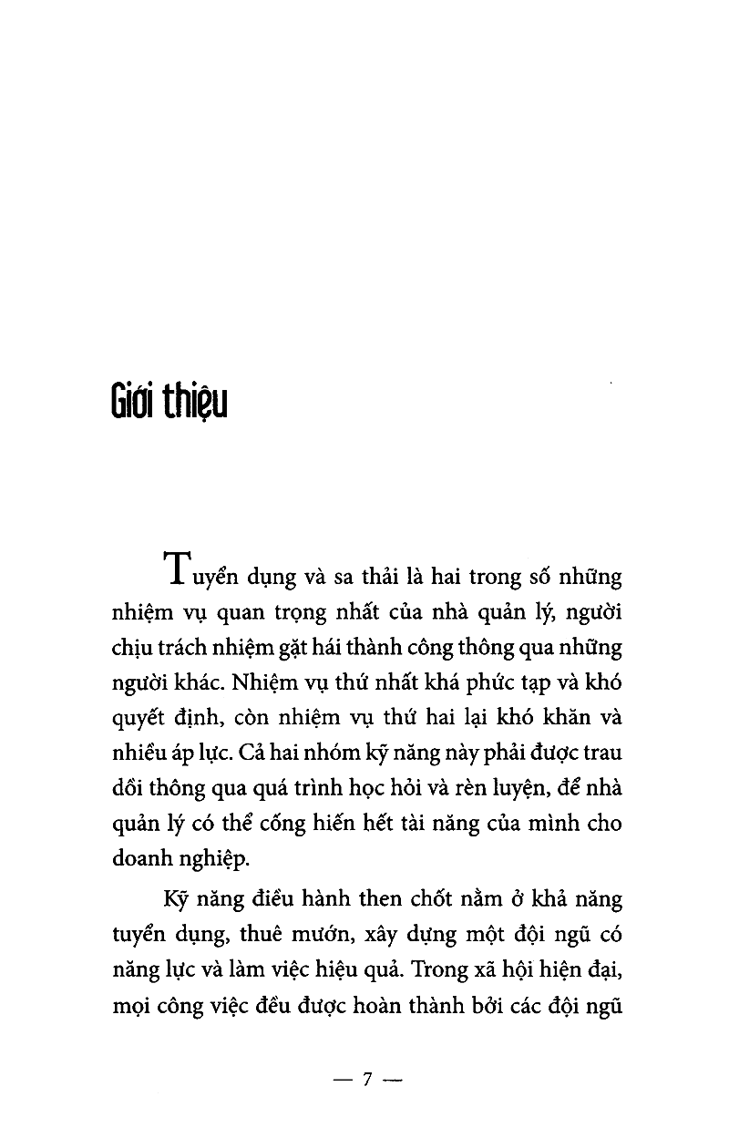 Thuật Tuyển Dụng Và Sa Thải