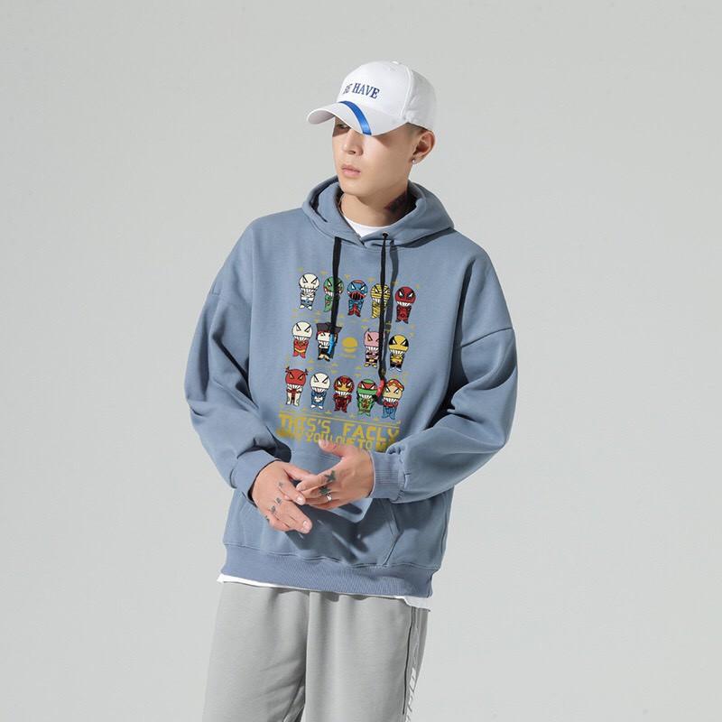 Áo Hoodie Nỉ Bông IN ICON cute Unisex Nam Nữ Form Rộng Ulzzang Kun