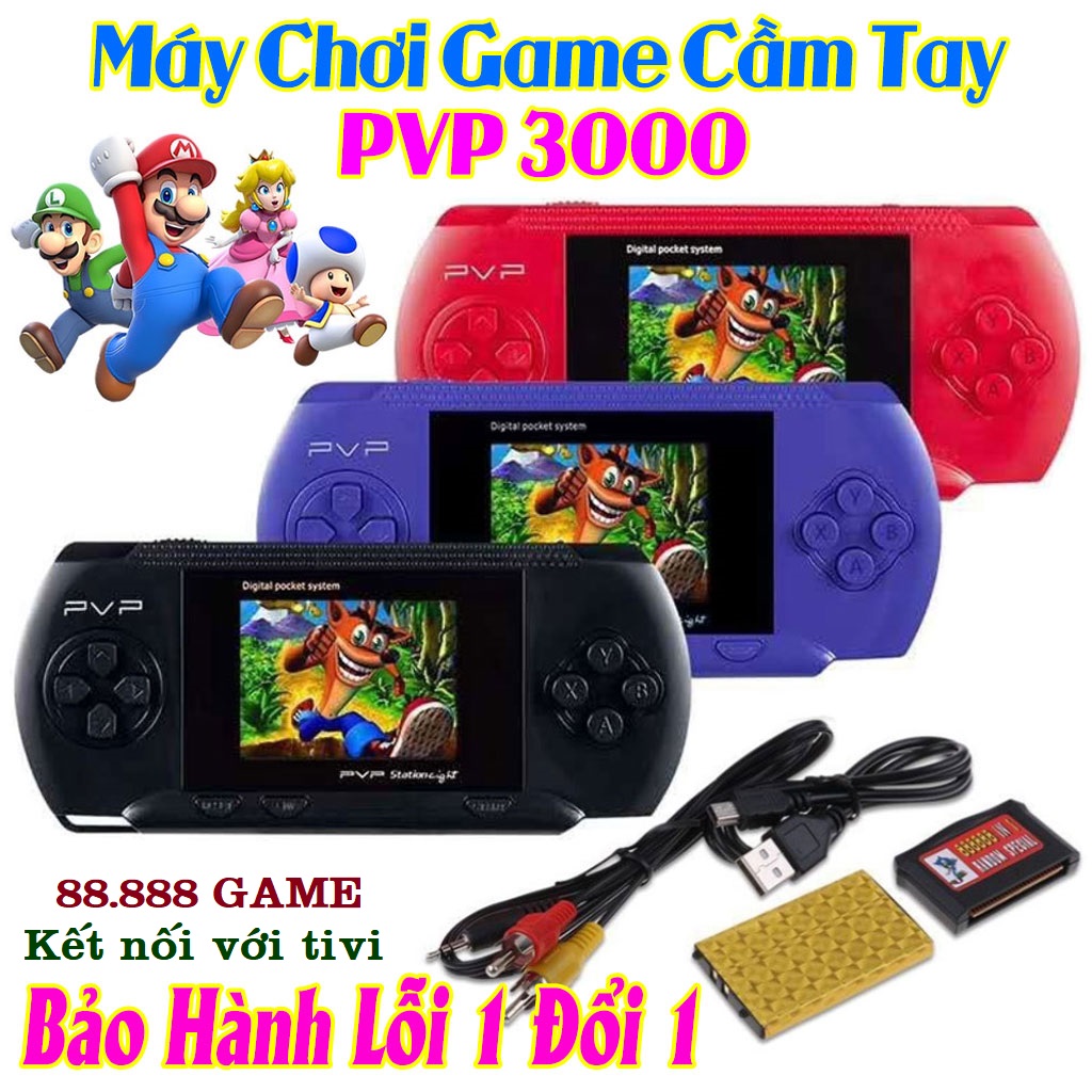 Máy Chơi Game Cầm Tay 4 nút PVP Station Light 3000 trò trơi cổ điển Phong Cách Retro