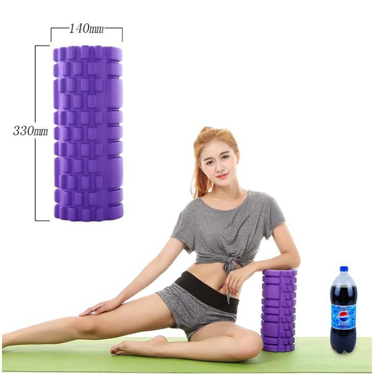 Con Lăn Massage Foam Roller Gai Dẹt 33x14 cm Giúp Giãn Cơ Tập Yoga, Gym YO14