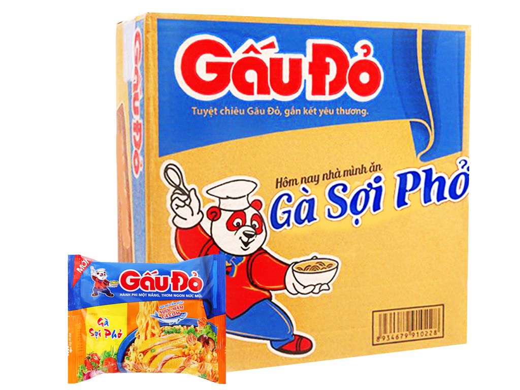 Mì gà sợi phở Gấu Đỏ 63g