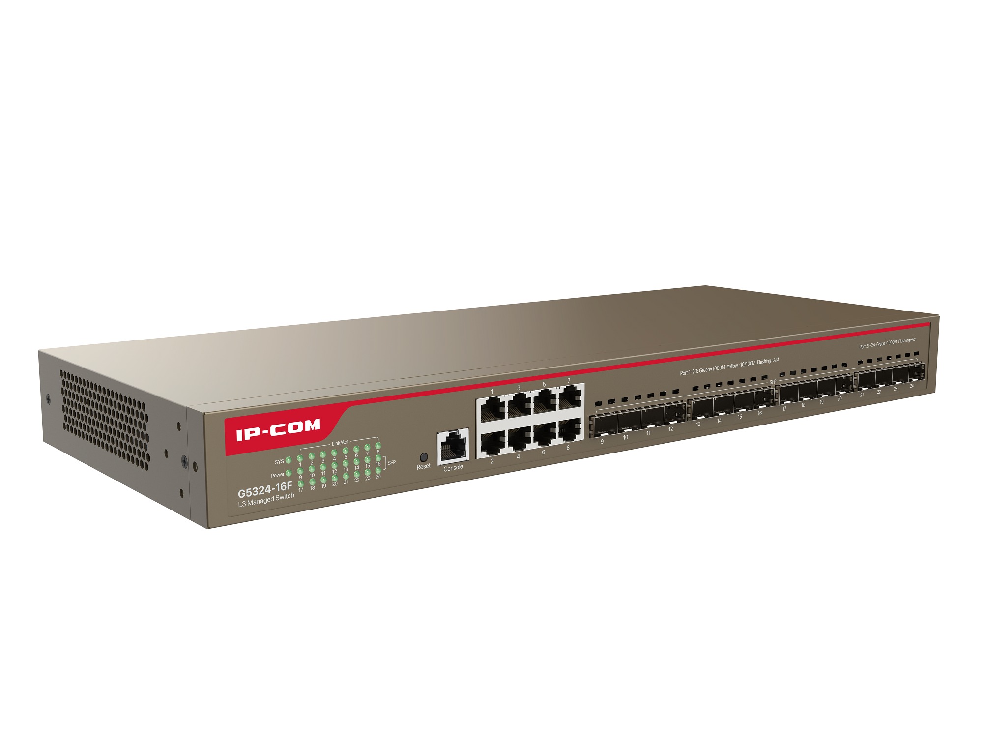 Switch Tenda L3 Cloud Managed G5324-16F (16 SFP 1000M + 8 GE + Console, 19') – Hàng Chính Hãng