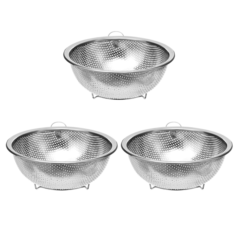 Combo 3 Rổ inox Ánh Dương (26.5+28.5+31.5cm)