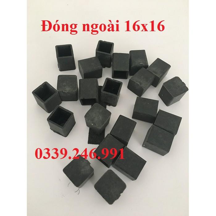 10 chiếc vuông 16x16 mm bao ngoài đế chân bàn ghế chống xước, chụp nhựa chụp chân bàn ghế