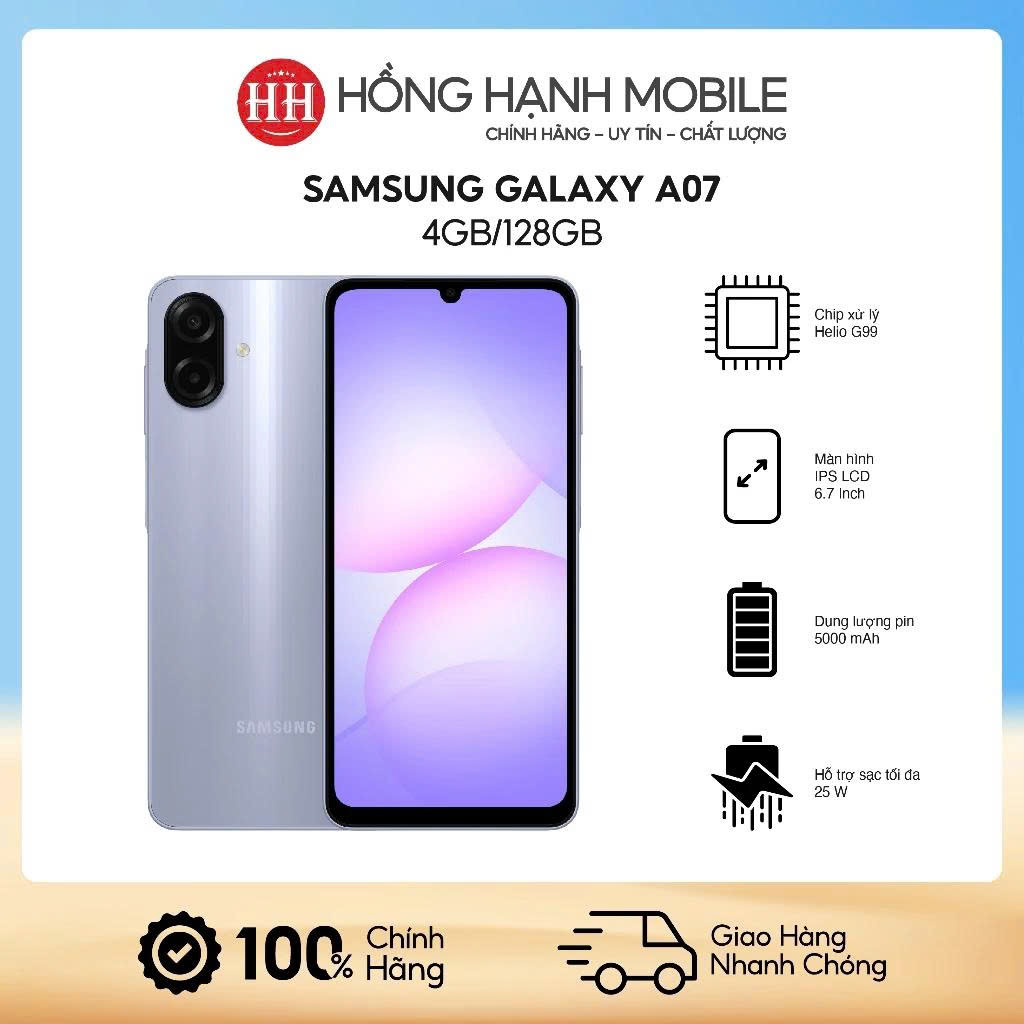 Điện Thoại Samsung Galaxy A07 4GB/128GB - Hàng Chính Hãng