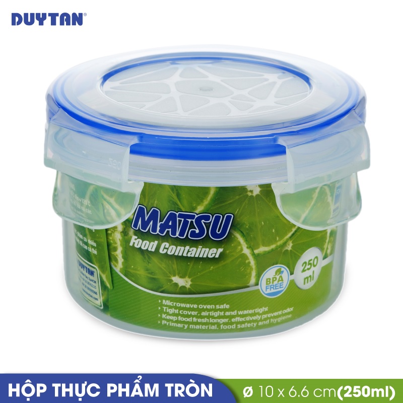 Hộp đựng thực phẩm tròn nhựa Duy Tân Matsu 250ml  - 03383 - Hàng chính hãng