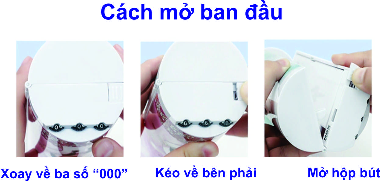 Hộp bút có mật khẩu cơ xoay số thông minh cho các bạn nhỏ