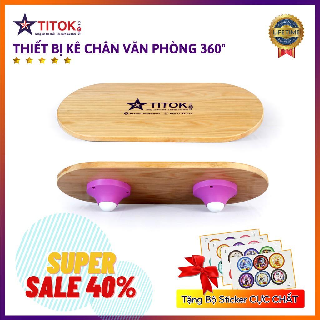 Giá kê chân văn phòng cho Nữ, Xoay chuyển nhẹ nhàng 360º tích hợp Massage bàn chân Chống tê mỏi chân Titok Sports