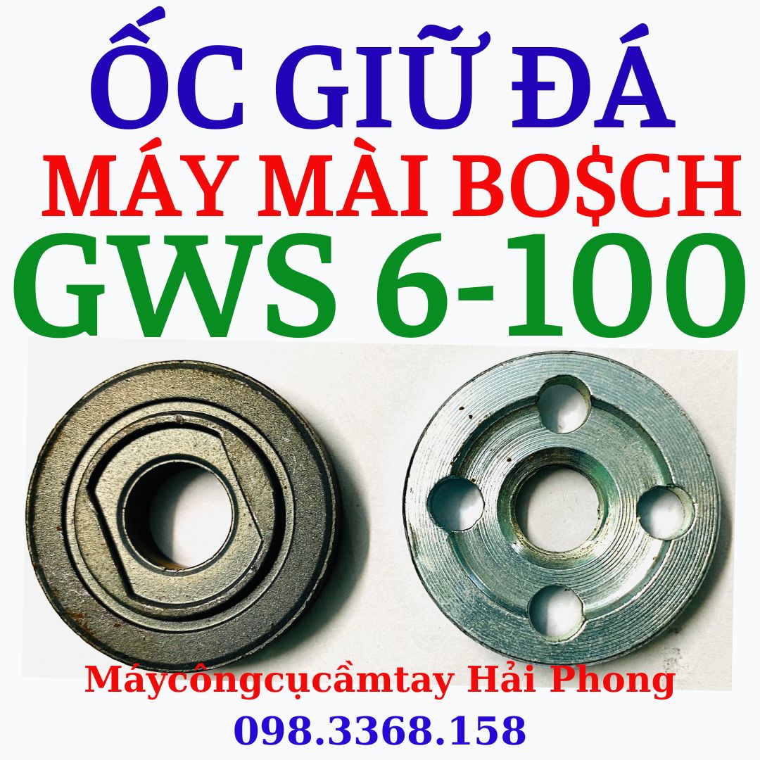 Bộ Trục giữ đá máy mài Boch GWS6-100 , mài DCA  ASM03-100A , mài DongCheng DSM03-100A - BỘ ỐC GIỮ ĐÁ