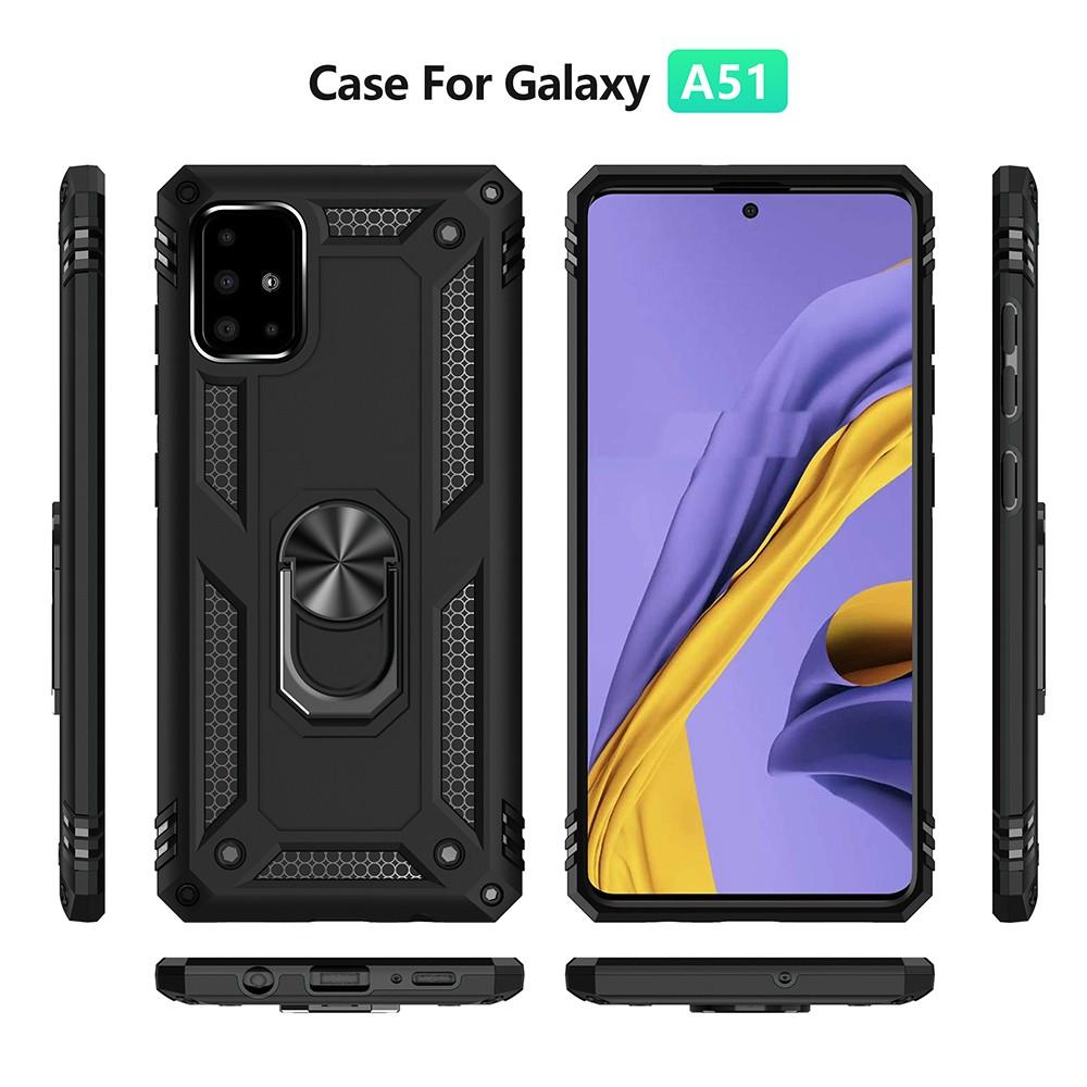 Ốp lưng cho Samsung A51 chống sốc 2 lớp kèm nhẫn iring làm giá đỡ