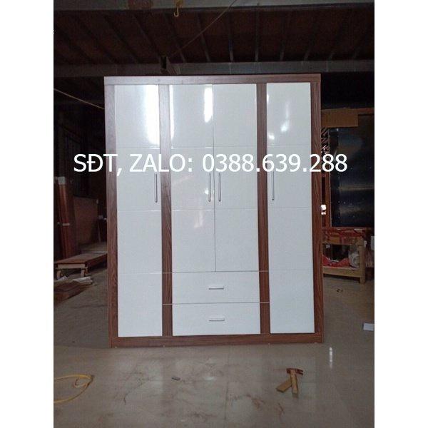 Tủ 4 cánh gỗ MDF 01