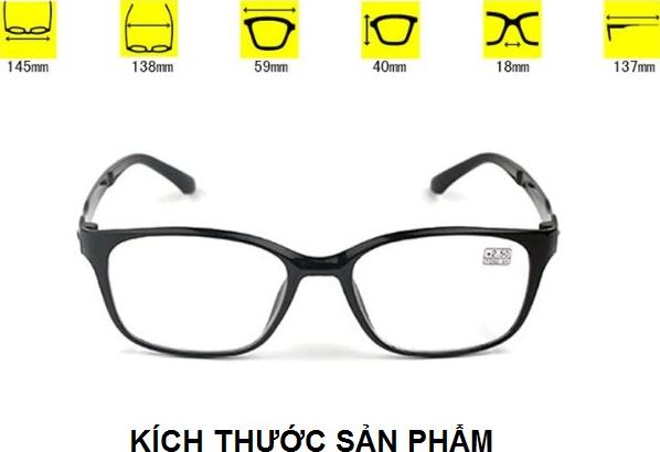 Kính lão thị viễn thị siêu dẻo Nam nữ chống tia uv mắt cực sáng và trong HTTPKV149PK