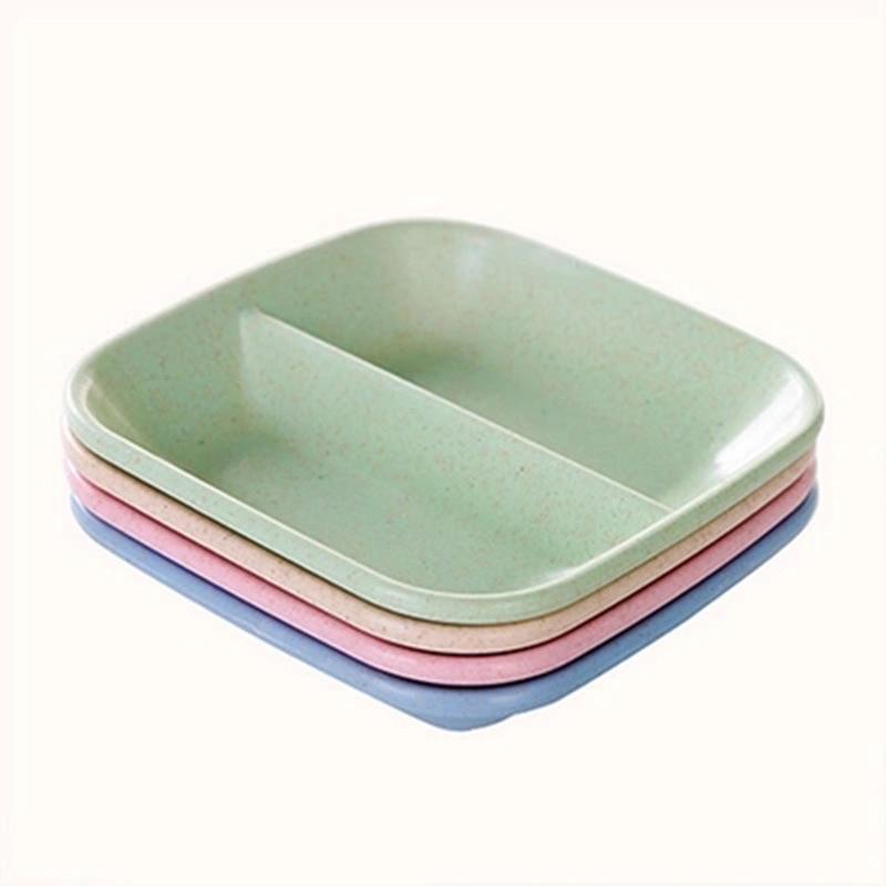 Chén đựng đồ chấm, đựng gia vị 2 ngăn bằng lúa mạch cao cấp