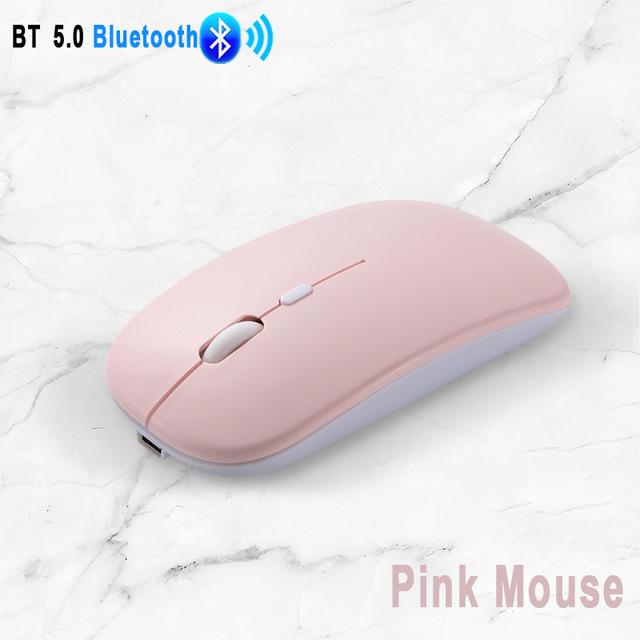 Hồng Nhiều Màu Sắc Tây Ban Nha Bàn Phím Không Dây Bluetooth Và Chuột Cho iPad 10.2 10.5 10.9 Dành Cho Samsung Máy Tính Bảng Android Nga Bàn Phím