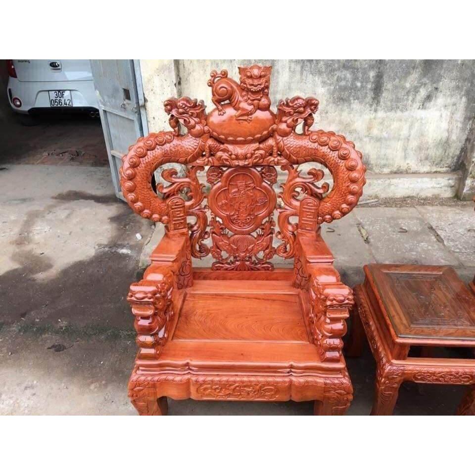 Bộ bàn ghế gỗ hương đá - Đồ Gỗ Bình Long