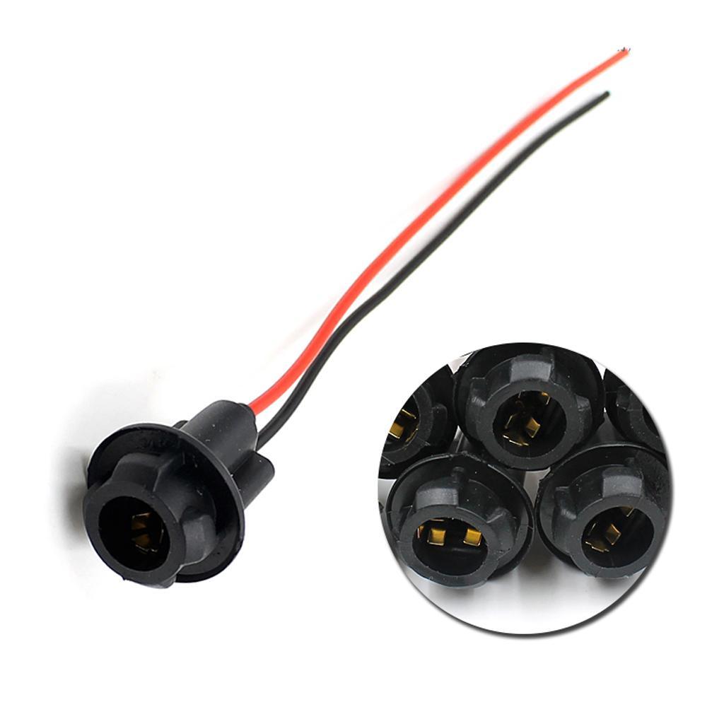 10 Pieces T10 5050 Bulb Socket Holder Connector Pre-wired Adapter