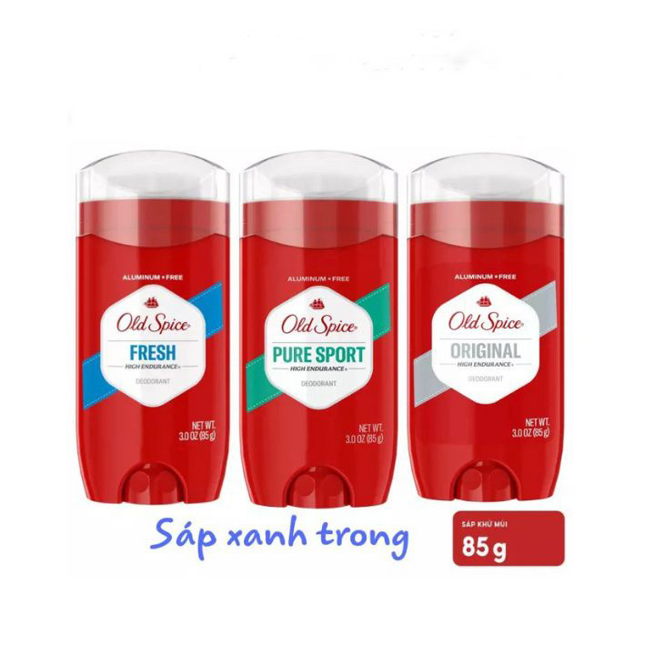 Lăn sáp khử mùi và ngăn tiết mồ hôi cho nam Old Spice 85g chính hãng của Mỹ Original | Fresh | Pure Sport